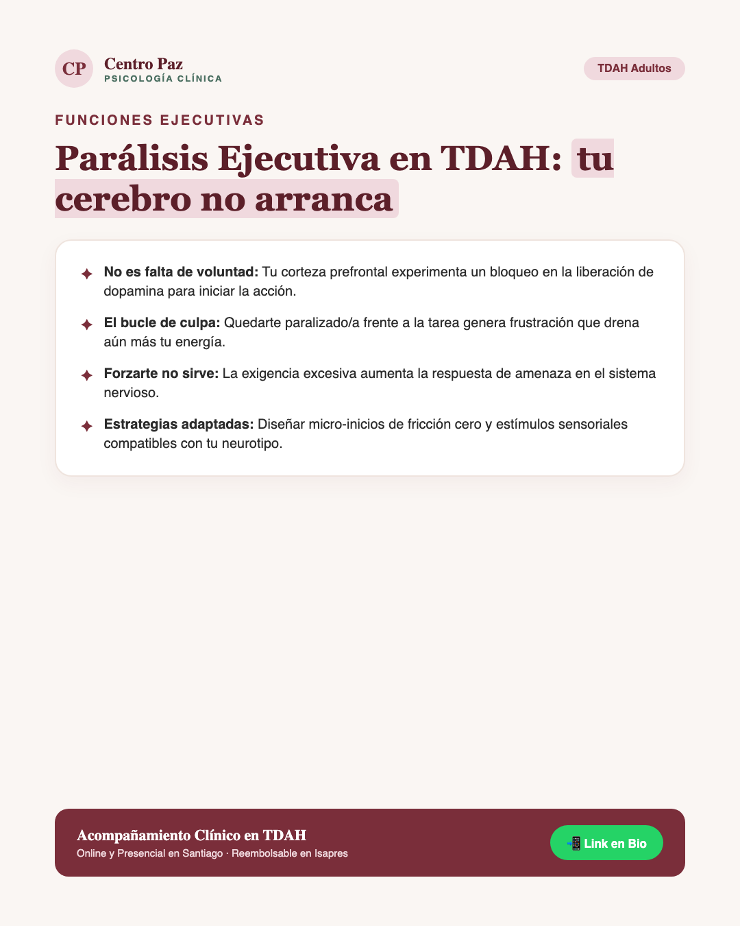 ¿Por qué postergas lo importante aunque tengas ganas de hacerlo? - Centro Paz Psicología Clínica