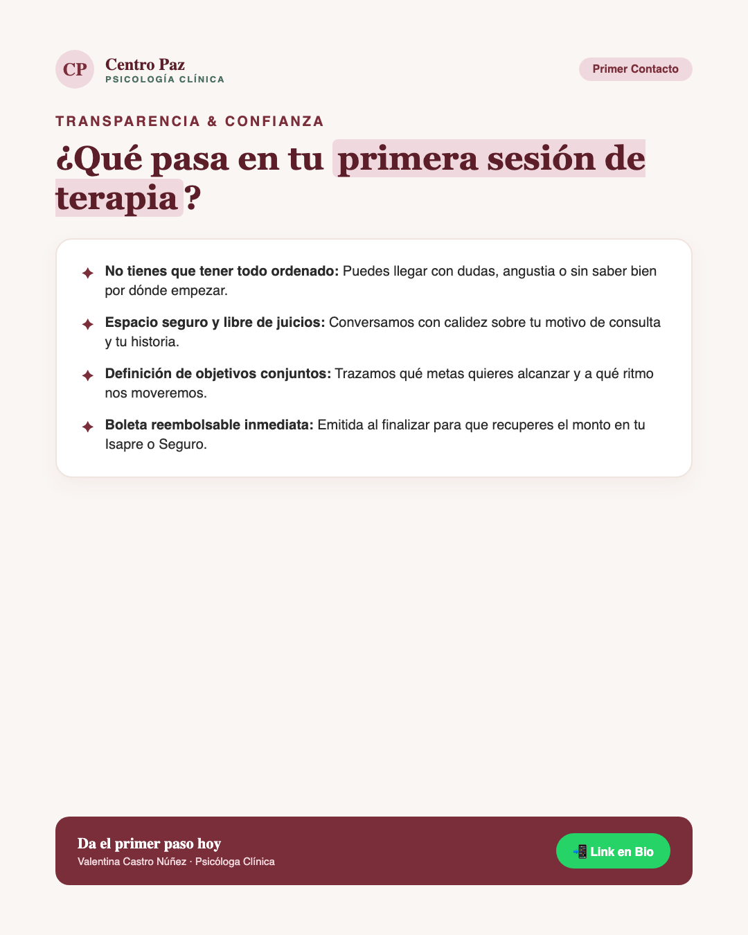 ¿Qué pasa realmente en una primera sesión de terapia psicológica? - Centro Paz Psicología Clínica